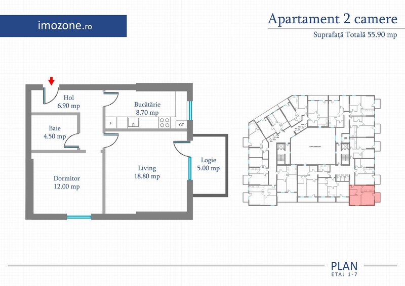 Militari Metrou Pacii / Preciziei 2 Camere  55.9 mp  Bloc Nou | FINALIZAT